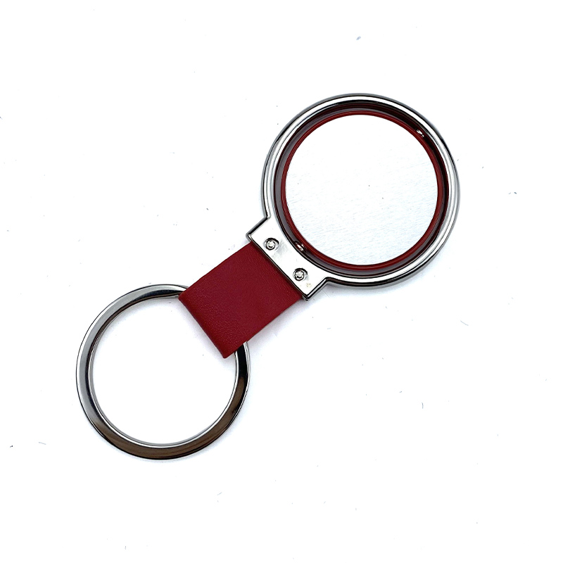 Custom informibus Classic polita Leather Keychain