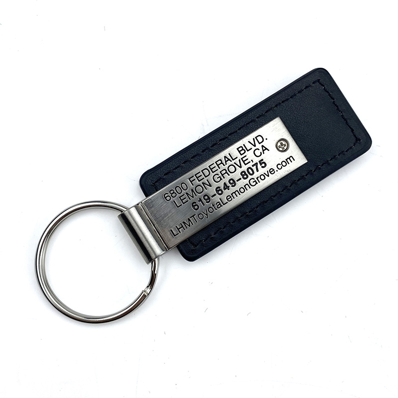 Quadratus minimalisticus Sincerus Leather Keychain