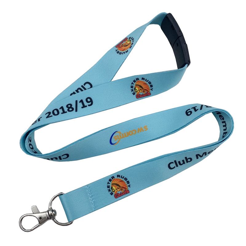 White nativus Polyester Lanyard ad Utrem