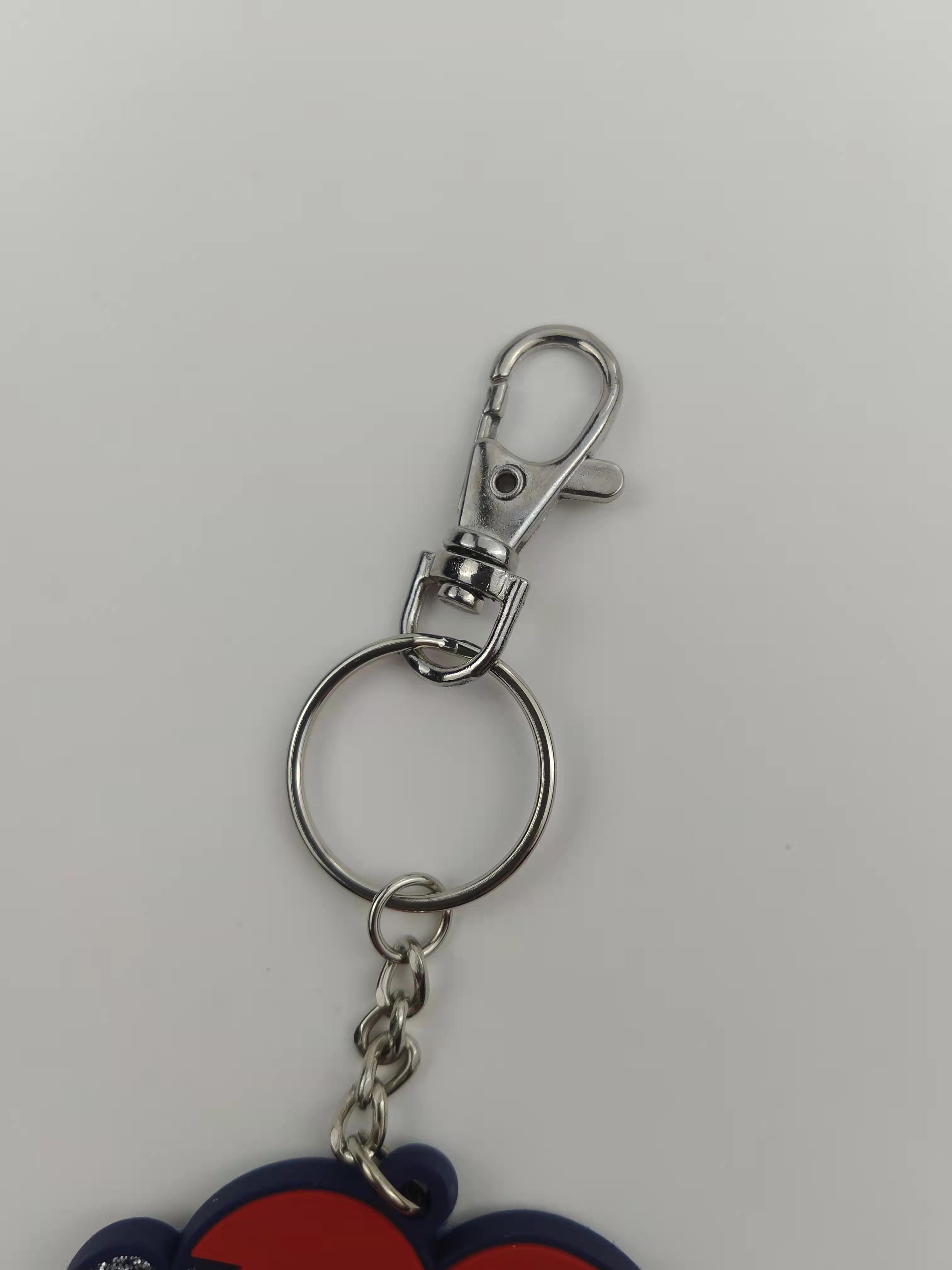 Flexibile Advertising Instrumentum Foederis Pvc Keychain