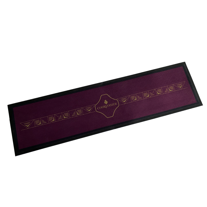 Custom Pvc Purgamentum Vintage Bar Mat cum Logos