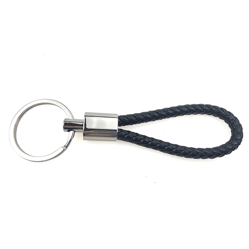 Rectangulum Dura Top-grano Leather Keychain