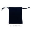 Custom Makeup Drawstring Black Velvet Pouch for Gift